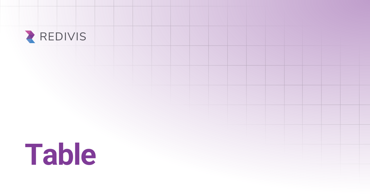 Table | API | Redivis Documentation